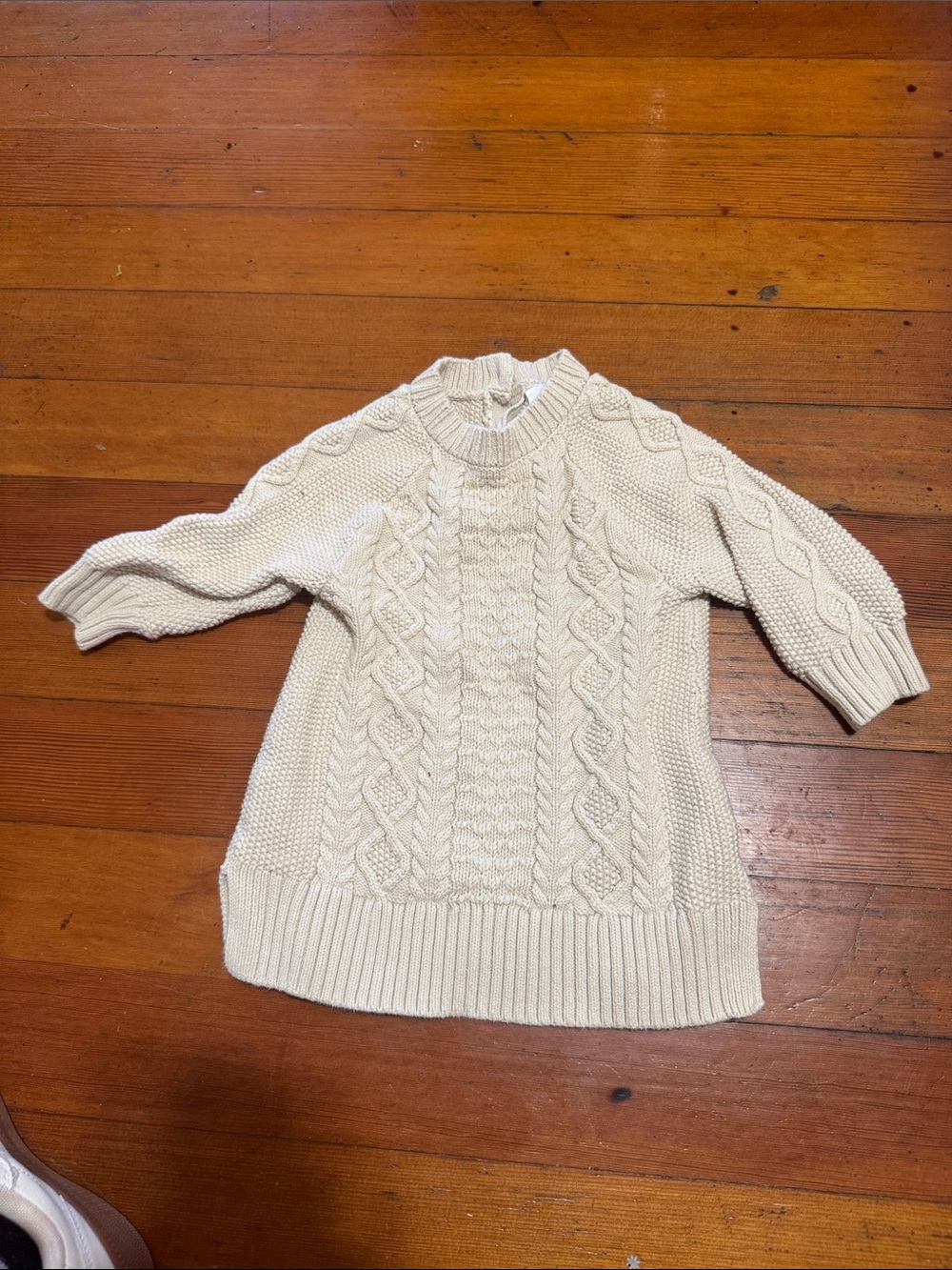 GAP Cream Cable Knit Kids Sweater